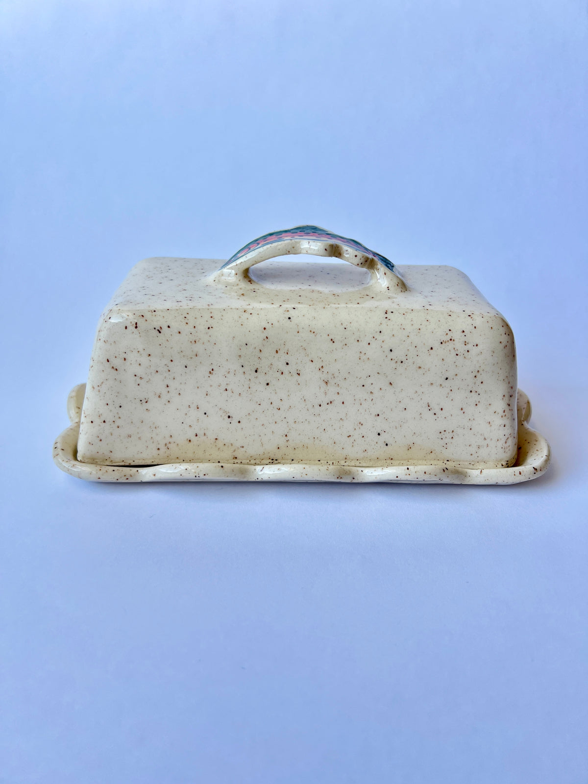 Trout Butter Dish W/Scalloped plate