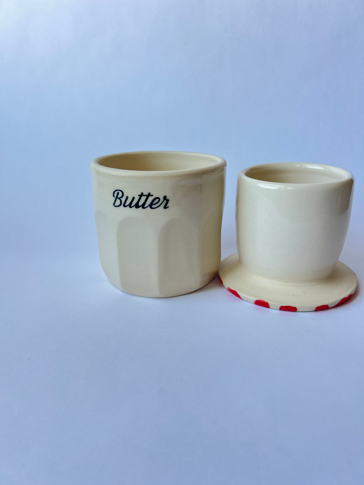 Jam Jar Butter Keeper - Red