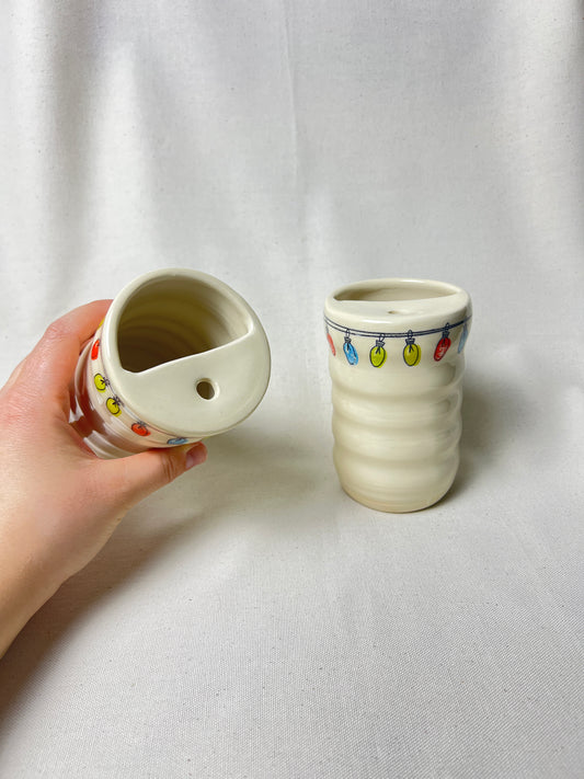 Christmas Light Straw Tumbler