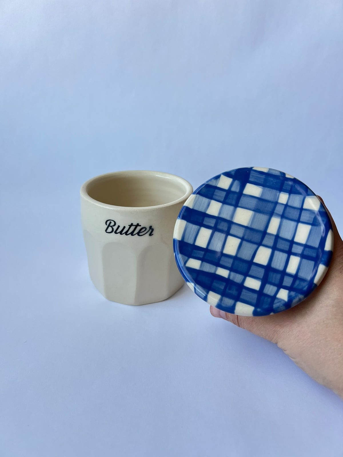 Jam Jar Butter Keeper - Blue