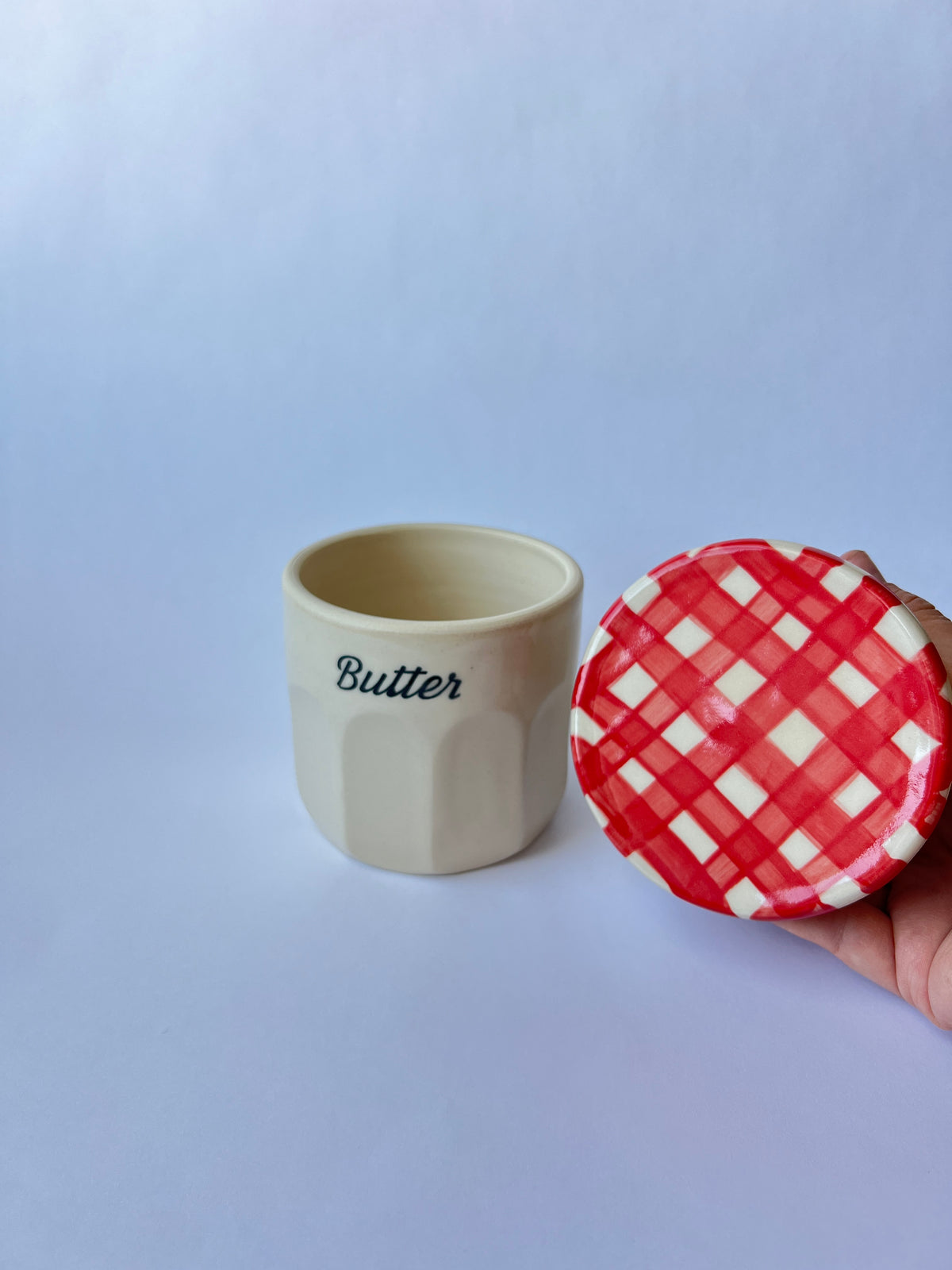 Jam Jar Butter Keeper - Red